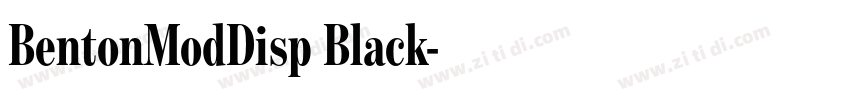 BentonModDisp Black字体转换